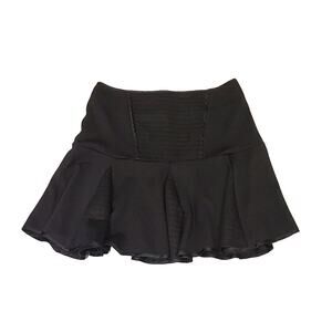 Axara Paris Black Ruffle Quilted Clueless Y2k Skirt Size Medium